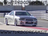 NISSAN Skyline R34 Turbo kit "GTR" - cerchi cromati - Carbon Hood