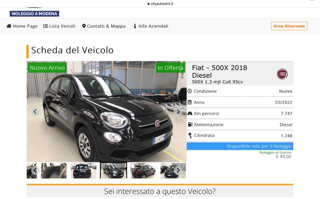 FIAT 500X 1.3 MultiJet 95 CV Club Immagine 0