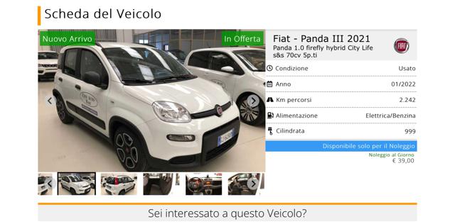 FIAT Panda 1.0 FireFly S&S Hybrid Immagine 1