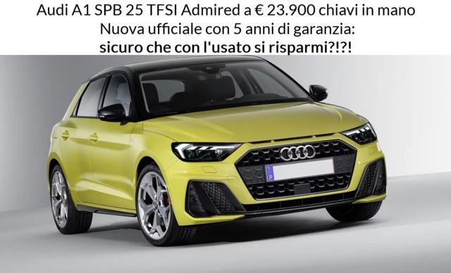 AUDI A1 SPB 25 TFSI Admired DA ORDINARE * Immagine 0