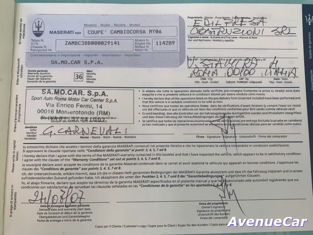 MASERATI COUPE 4.2 V8 32V CAMBIOCORSA UNIPROPRI - foto 24