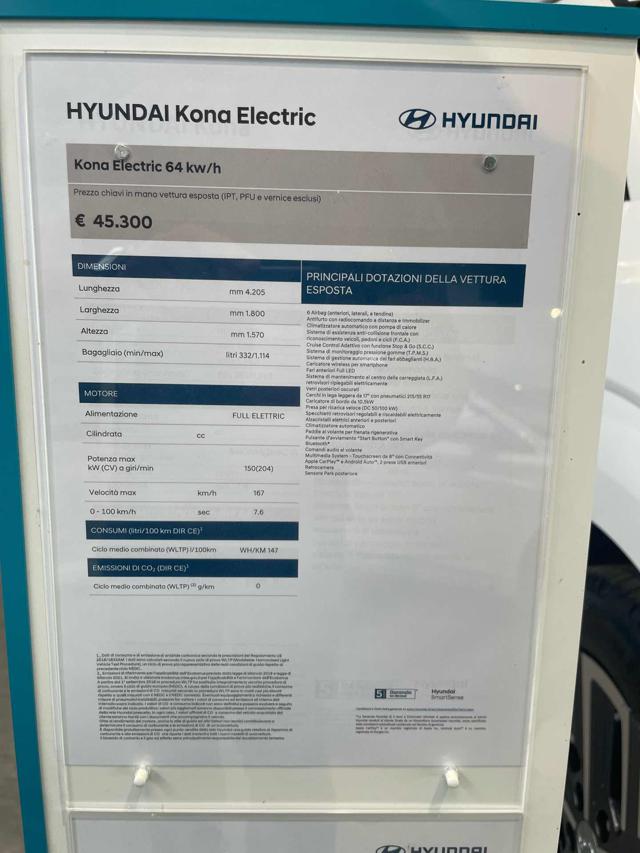 HYUNDAI Kona EV 39 kWh XLine Immagine 3