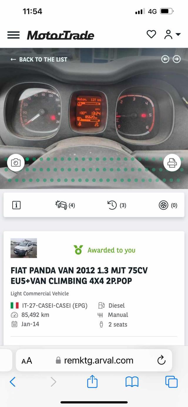 FIAT Panda 1.3 MJT 4x4 Autocarro VAN Targata ET415XS Immagine 2