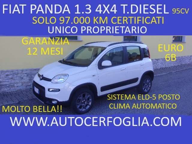 FIAT Panda 1.3 mjt 16v 4x4 s-SOLO 97.000 KM !!EURO 6B Immagine 0