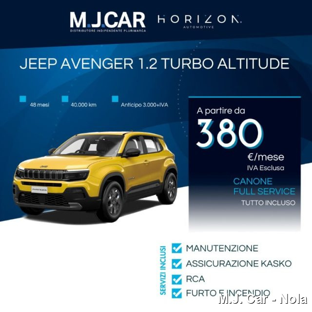 JEEP Avenger 1.2 Turbo Altitude Immagine 0