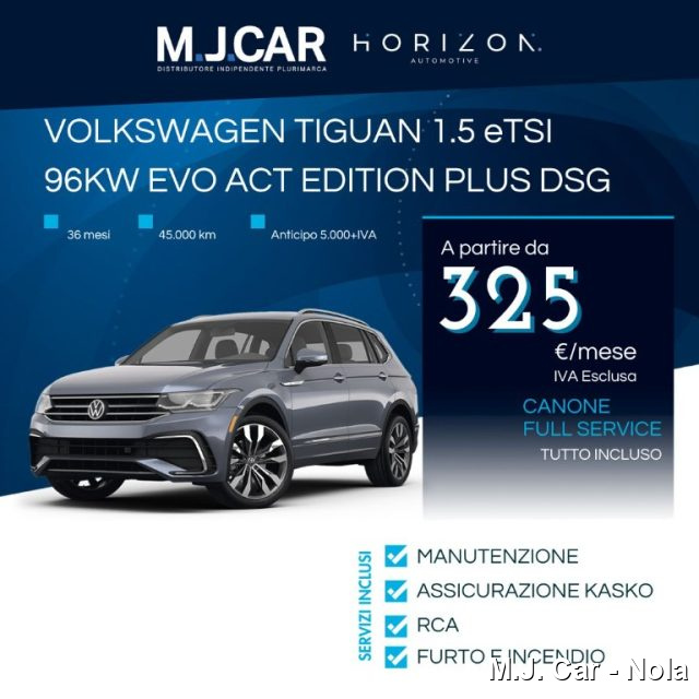 VOLKSWAGEN Tiguan 1.5 eTSI 130 CV ACT DSG Edition Plus Immagine 0