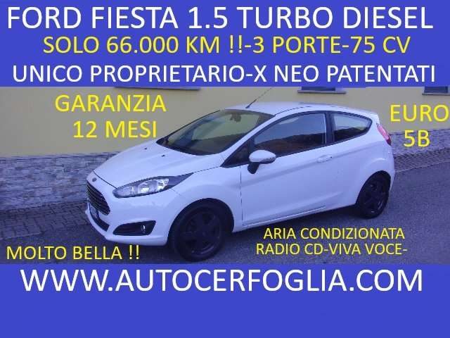 FORD Fiesta 3p 1.5 tdci BUSINESS 75cv-SOLO 66.000 KM !! Immagine 0