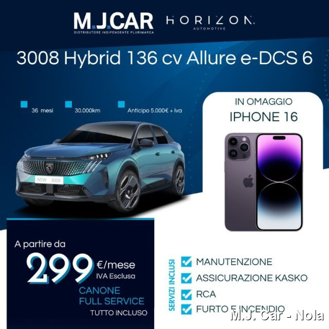 PEUGEOT 3008 Hybrid 136 e-DCS6 Allure Immagine 0