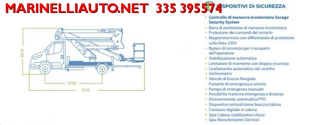 IVECO Daily PIATTAFORMA AEREA SOCAGE 24 M. INDUSTRIA 4.0 Immagine 2