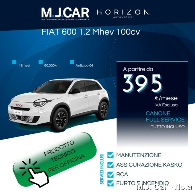 FIAT 600 Hybrid DCT MHEV --- OFFICINA Immagine 0