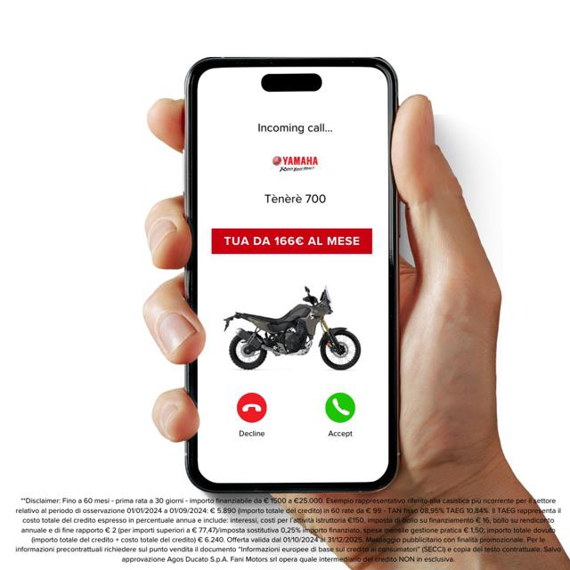 YAMAHA Ténéré 700 2025 Immagine 2