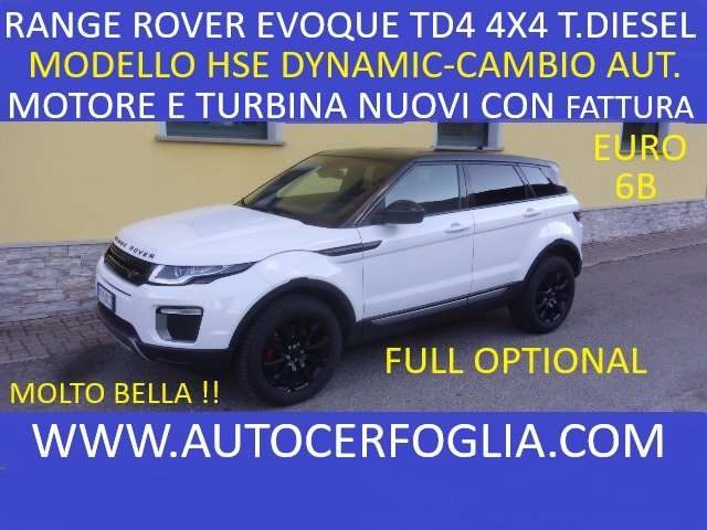 LAND ROVER Range Rover Evoque 5p 2.0 td4 HSE Dynamic -MOTORE NUOVO !! Immagine 0