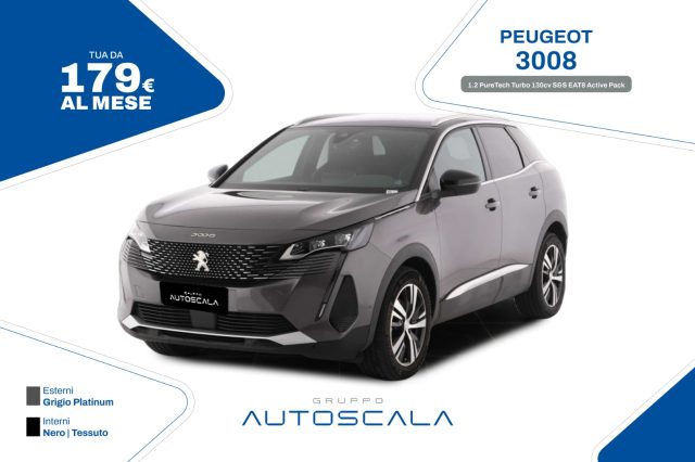 peugeot 3008 1.2 puretech turbo 130cv ss eat8 active pack usata