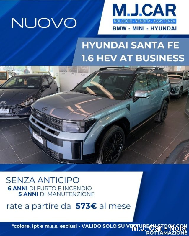 hyundai santa fe 1.6 t-gdi hev 2wd at 5 posti business usata