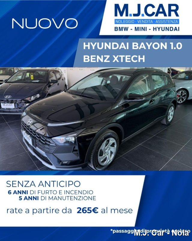 hyundai bayon 1.0 t-gdi mt xtech nera usata