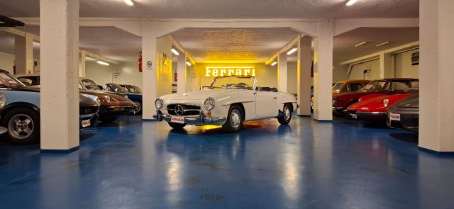 mercedes-benz 190 sl asi targa orobianca con pelle blu usata