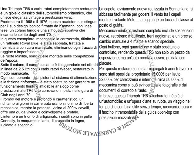 TRIUMPH TR6 CARBURATORI | FULL RESTORED | FO - foto 15