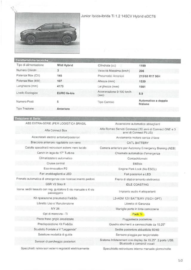 ALFA ROMEO JUNIOR IBRIDA 1.2 145CV HYBRID EDCT6 IB - foto 11