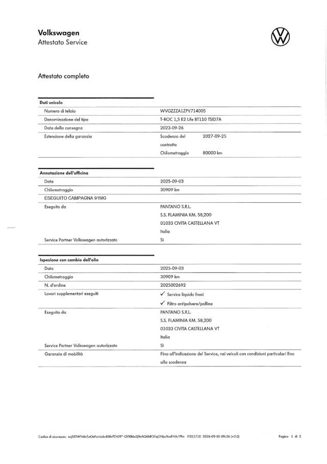 VOLKSWAGEN T-ROC 1.5 TSI 150CV LIFE DSG - foto 8
