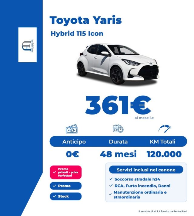 TOYOTA YARIS 1.5 HYBRID 5 PORTE ICON