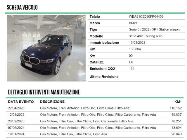 BMW 316 D TOURING MHEV 48V 122 CV ADVANT - foto 15