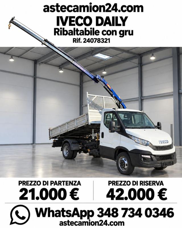IVECO DAILY RIBALTABILE GRU MOTORE IBRIDO DI