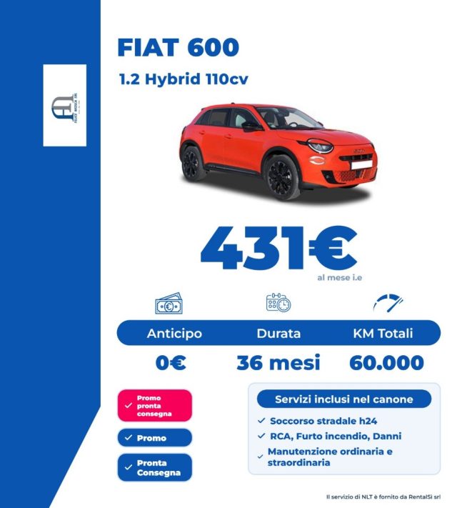 FIAT 600 1.2 HYBRID SPORT 110CV AUTO - foto 3