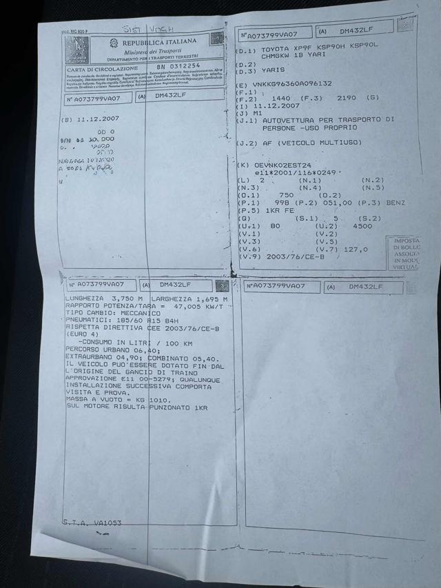 TOYOTA YARIS 1.0 5 PORTE SOL - foto 15