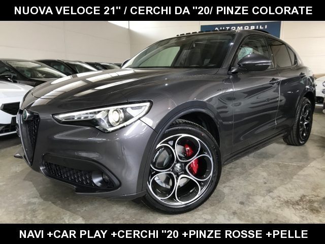 alfa romeo stelvio 2.2 td 210cv at8 q4 veloce cerchi "20/pinze rosse anno 2021