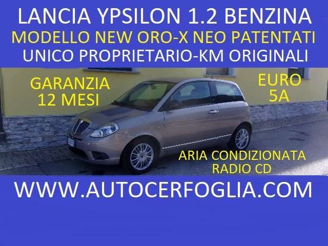 LANCIA Ypsilon 1.2 8v New Oro 69cv-X NEO PATENTATI !! 