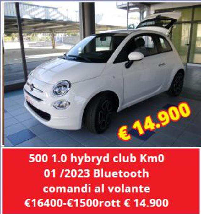 FIAT 500 1.0 Hybrid Club 