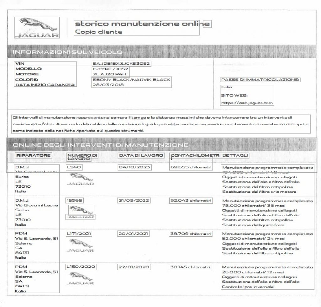 JAGUAR F-Type 2.0 Coupé auto - Service uff. Jaguar - 12