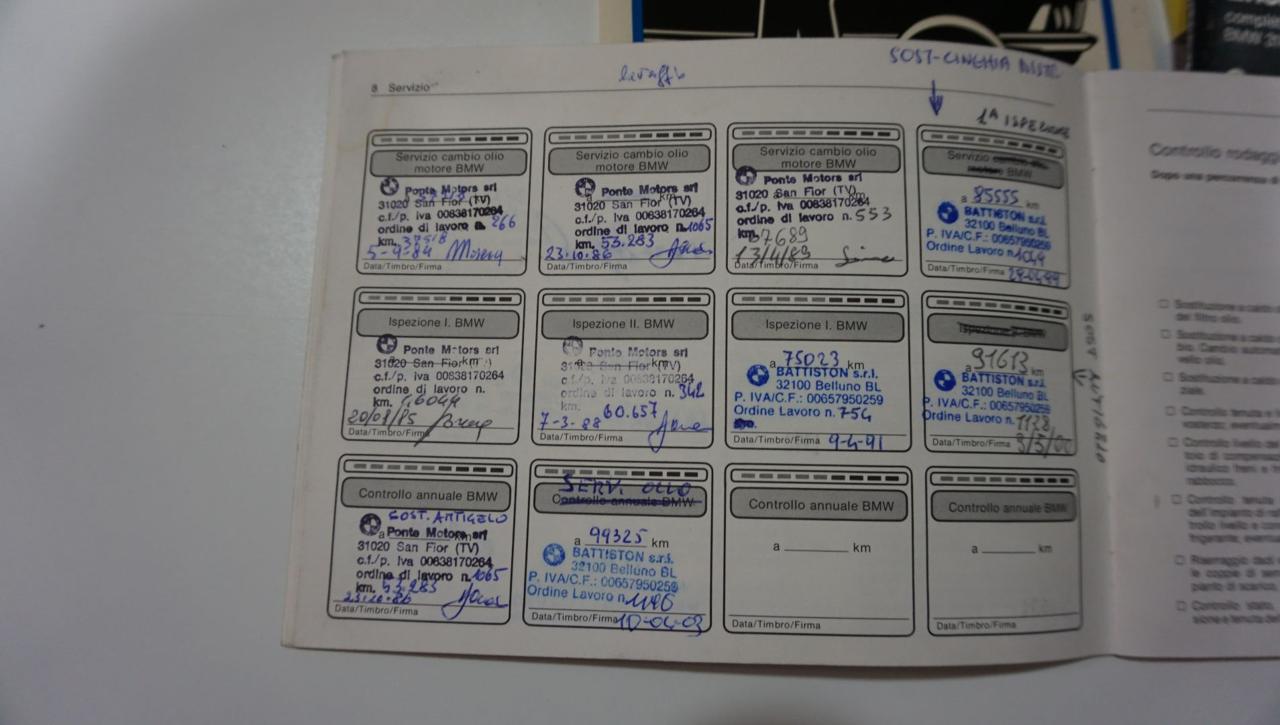 BMW 320 2 porte - documenti