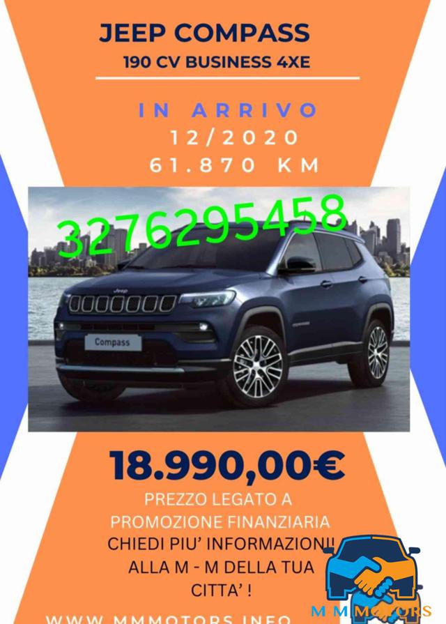 JEEP Compass 1.3 Turbo T4 190 CV PHEV AT6 4xe Business Plus 