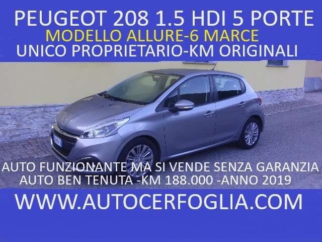 PEUGEOT 208 5p 1.5 bluehdi Allure 6M- 