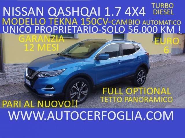 NISSAN Qashqai 1.7 dci Tekna 4wd 150cv cvt -SOLO 56.000 KM ! 