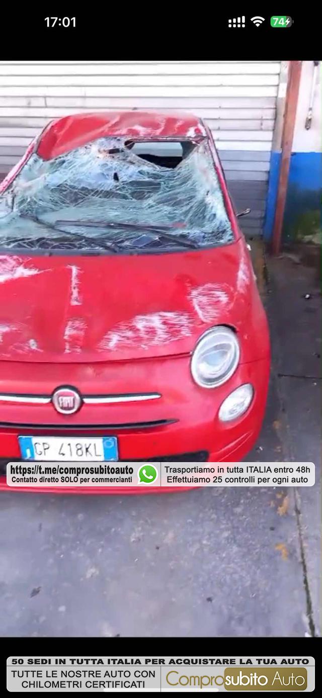 FIAT 500 Rosso pastello