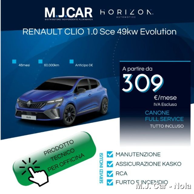 RENAULT Clio SCe 65 CV 5 porte Evolution--- OFFICINA 