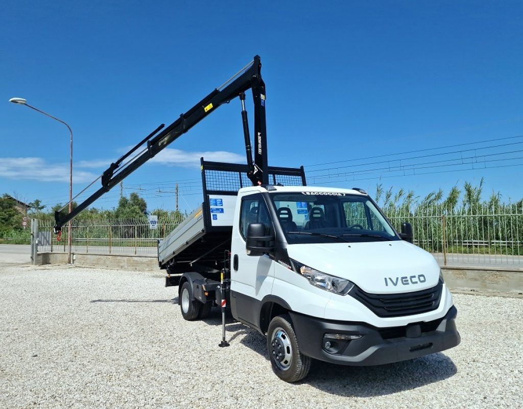 IVECO DAILY  35C18 H E6 NUOVO GRU 12m + RIBALTABILE - 17