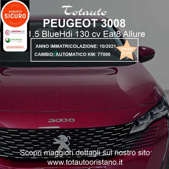 PEUGEOT 3008 Bordeaux metallizzato