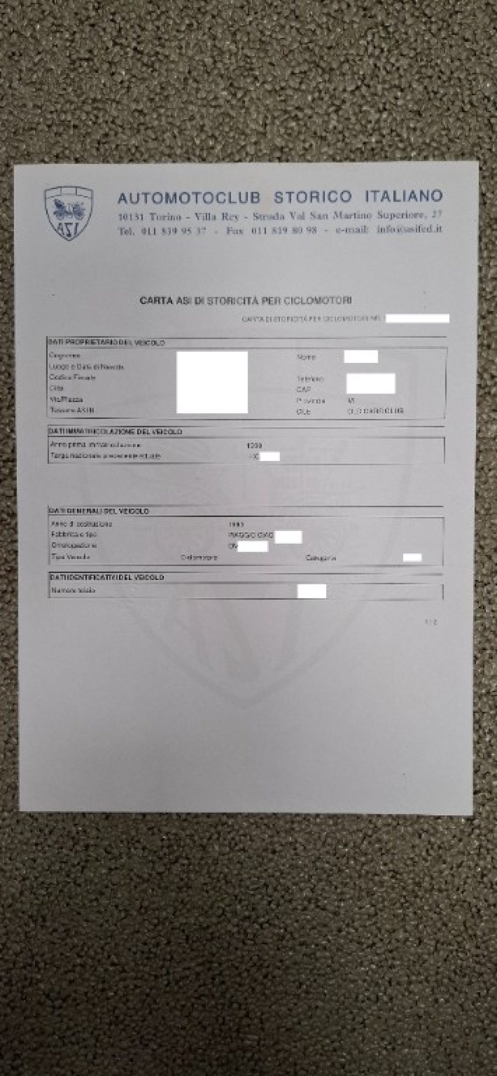 PIAGGIO Ciao 50 targato, certificato ASI, Perfetto - 27