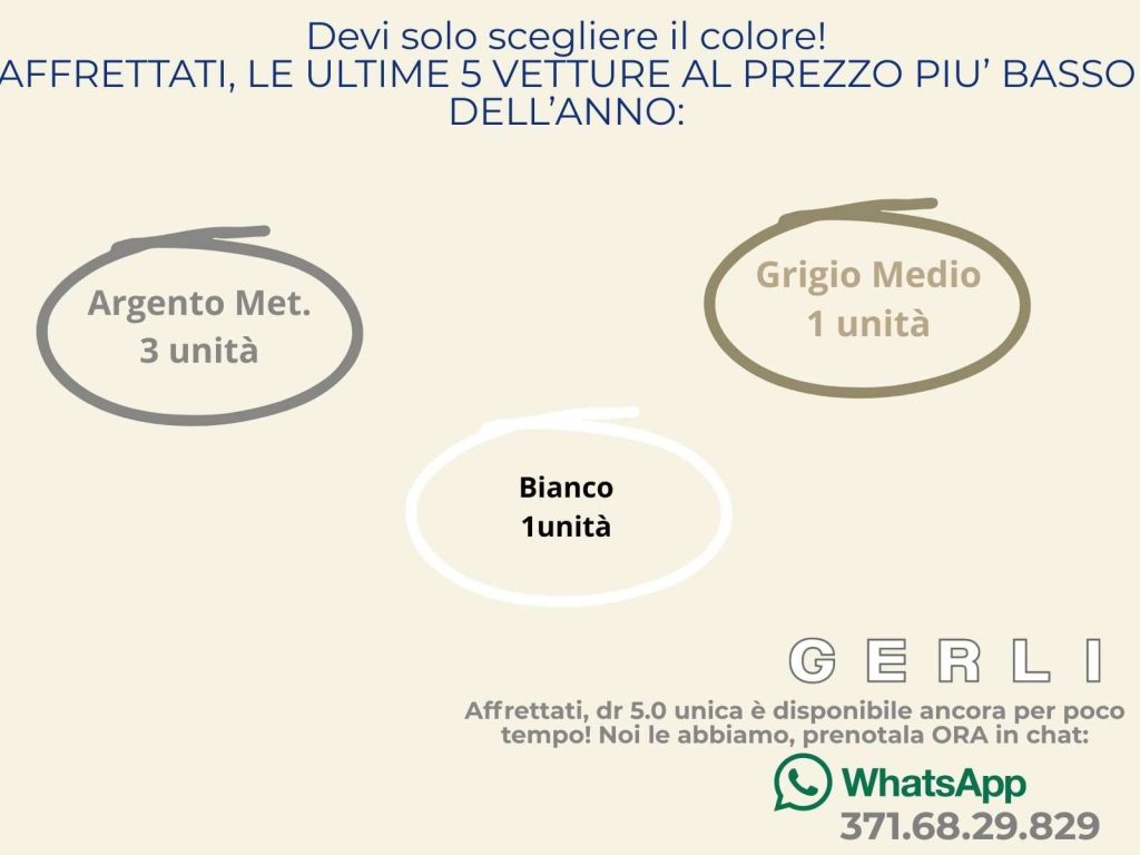 OTHERS-ANDERE OTHERS-ANDERE DR Automobiles DR5.0 5.0 1.5 turbo Gpl 149cv cvt /