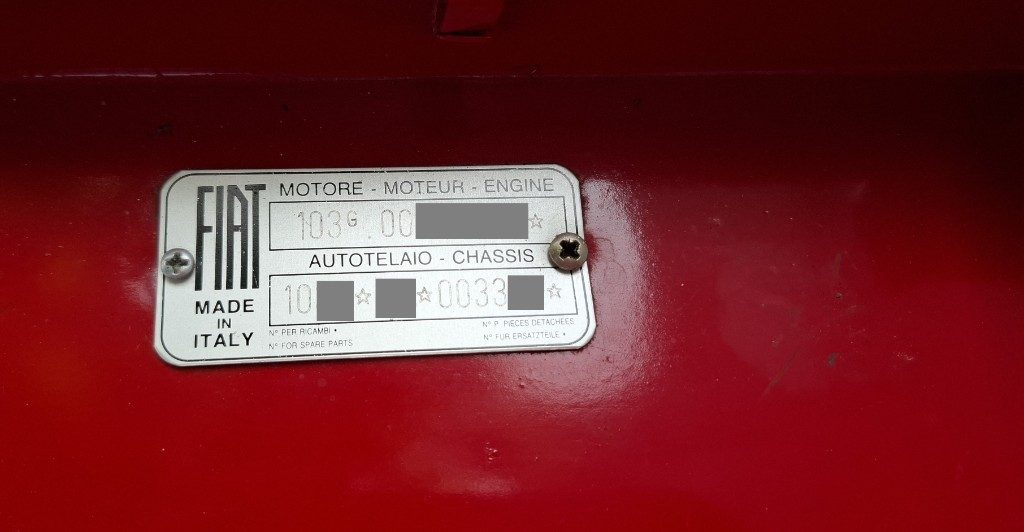 FIAT 1200 GRANLUCE TRASFORMABILE *TARGHE NERE LA SPEZIA* - 62