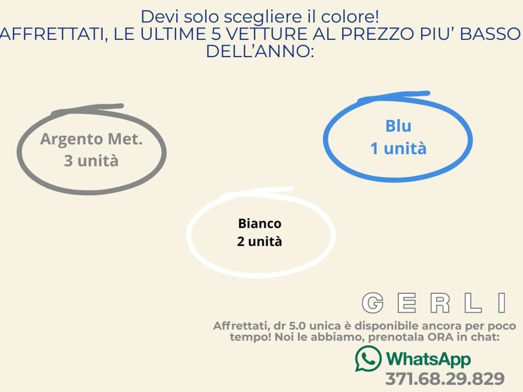 OTHERS-ANDERE OTHERS-ANDERE DR Automobiles DR5.0 5.0 1.5 Unica Gpl 114cv PROMO