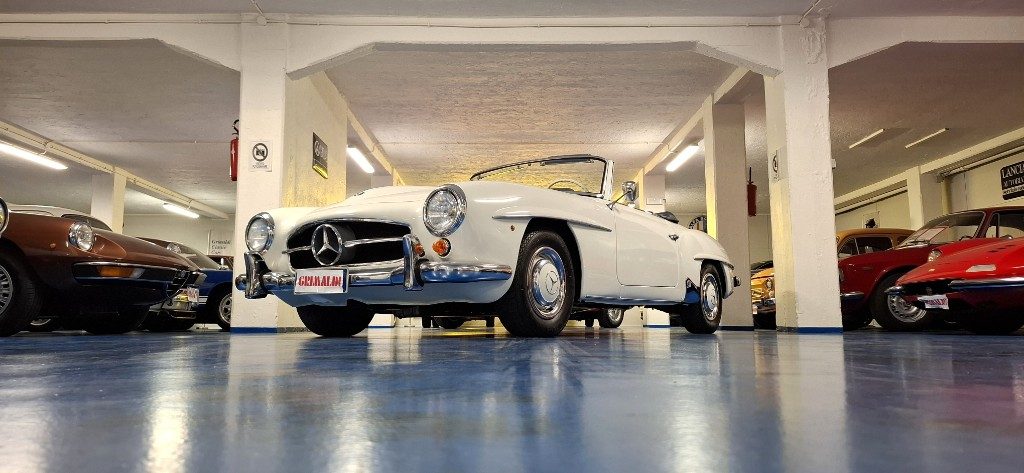 MERCEDES-BENZ 190 SL ***ASI TARGA ORO***BIANCA con PELLE BLU - 2