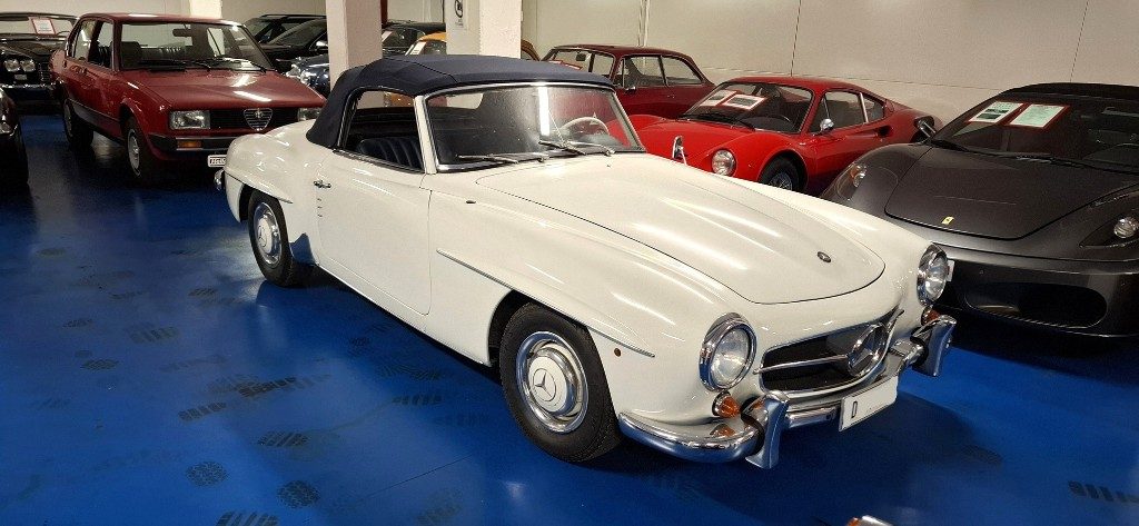 MERCEDES-BENZ 190 SL ***ASI TARGA ORO***BIANCA con PELLE BLU - 6