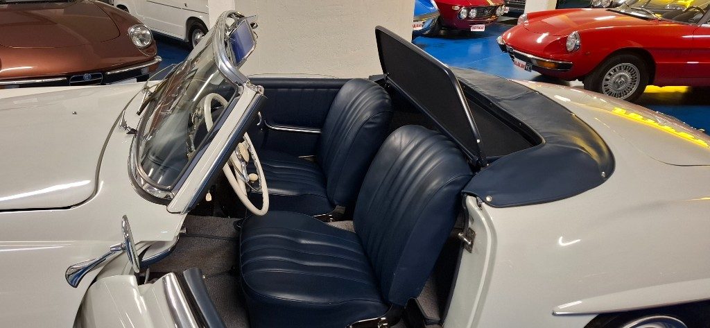 MERCEDES-BENZ 190 SL ***ASI TARGA ORO***BIANCA con PELLE BLU - 8