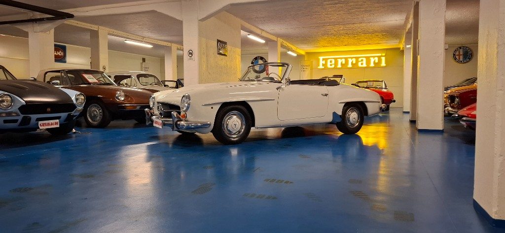 MERCEDES-BENZ 190 SL ***ASI TARGA ORO***BIANCA con PELLE BLU - 16