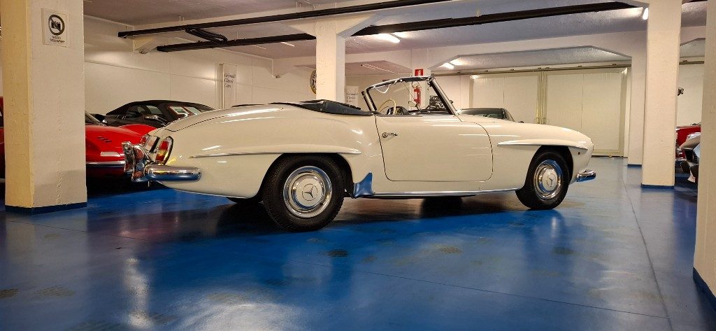 MERCEDES-BENZ 190 SL ***ASI TARGA ORO***BIANCA con PELLE BLU - 18