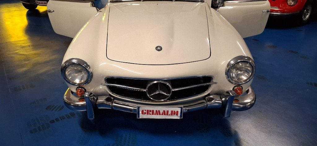 MERCEDES-BENZ 190 SL ***ASI TARGA ORO***BIANCA con PELLE BLU - 35